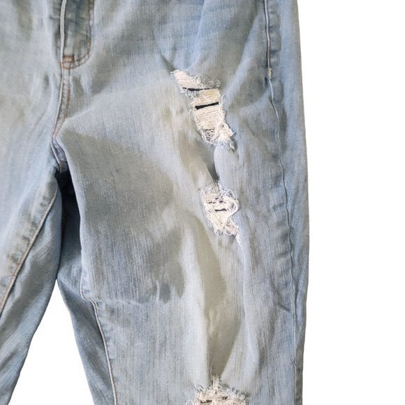 Torrid Womens Plus Size 20 Girlfriend Jeans Ripped Destruction - Picture 4 of 10